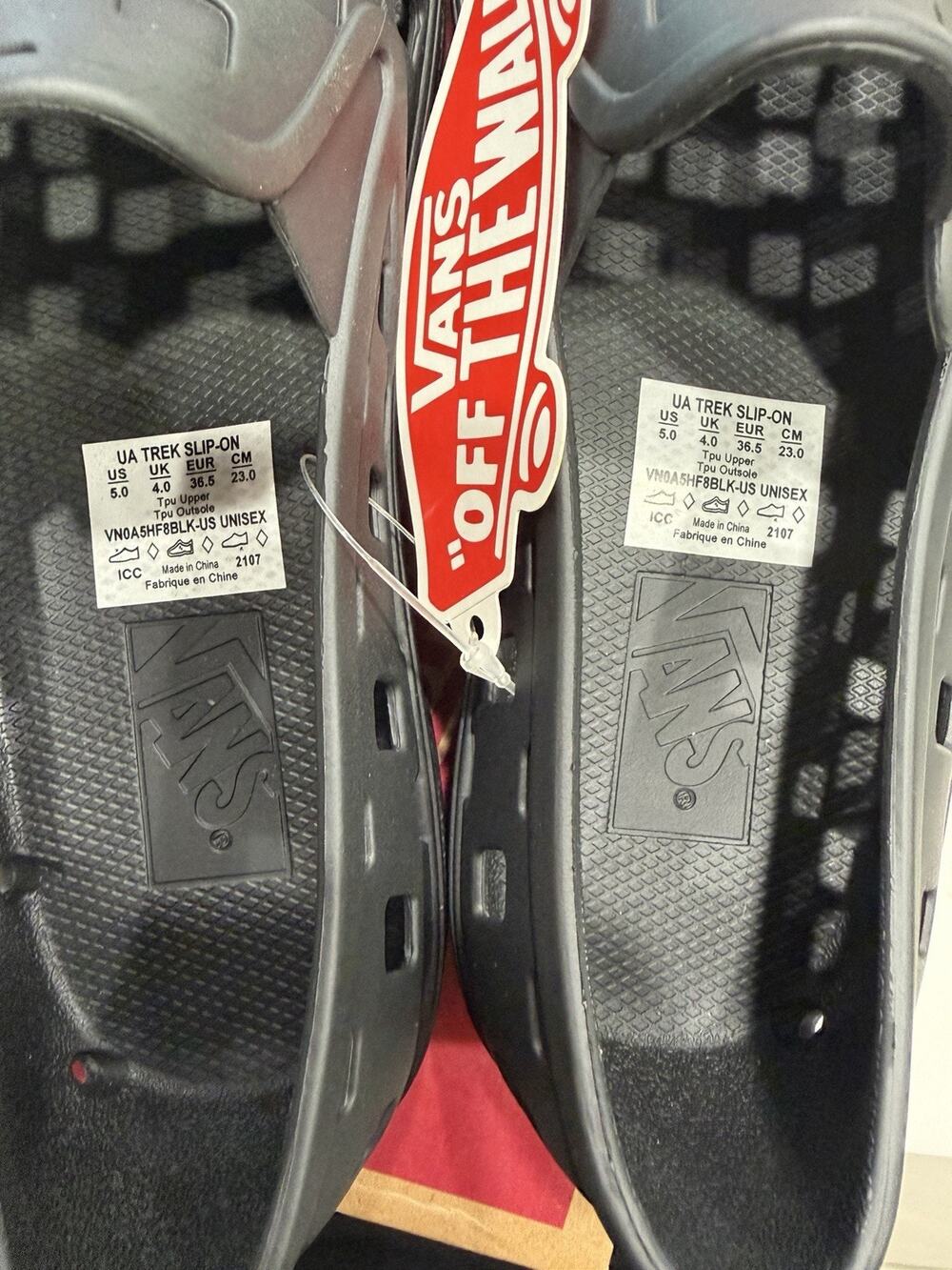 Vans unisex Trek Slip on US (MEN 5) (women's 6.5) VN0A5HF8BLK